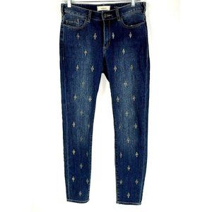 Sundance Jeans Womens Size 27 Primrose Sequin Skinny Denim Gray Cotton Blend